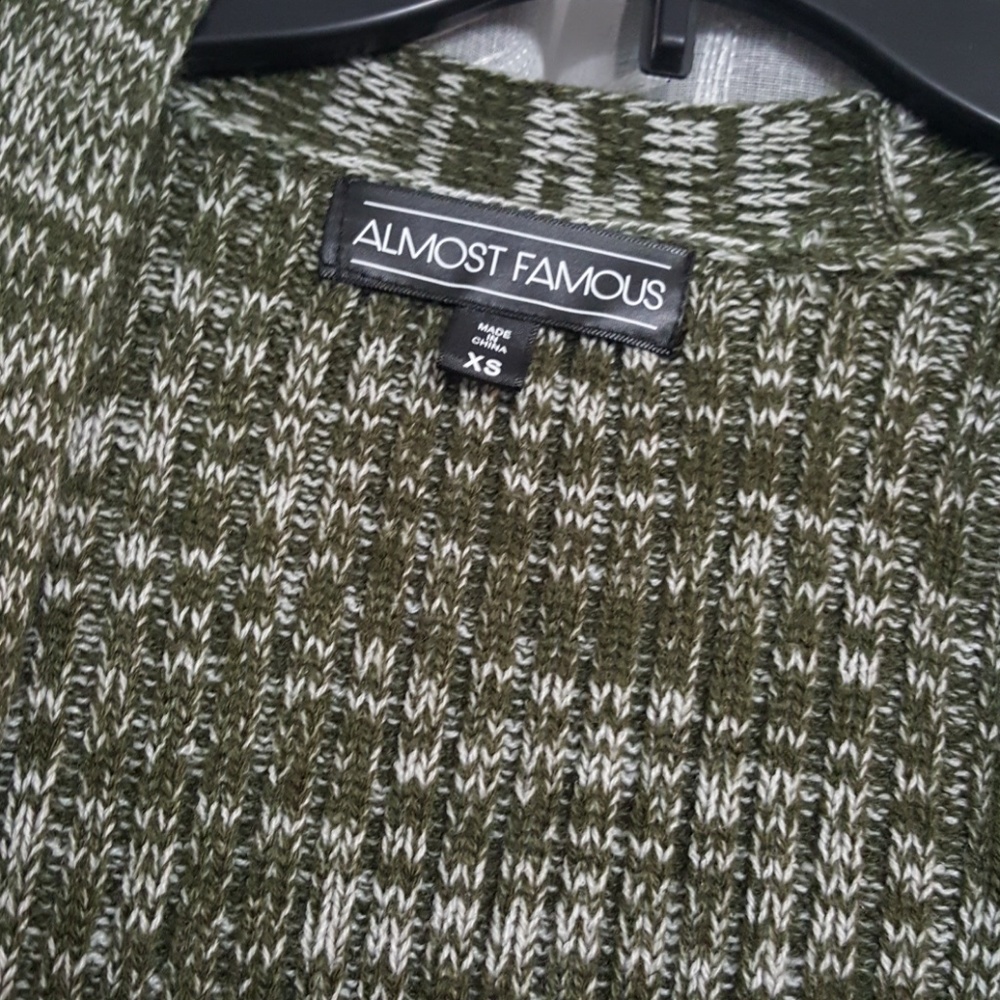 Olive knit duster cardigan - Picture 4 of 5